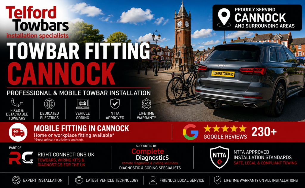 Towbar fitting Cannock - Telford Towbars mobile towbar fittin
