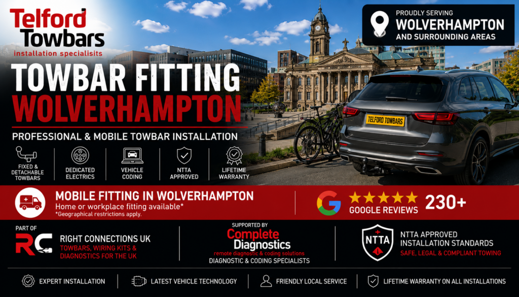 Towbar fitting Wolverhampton - Telford Towbars mobile towbar fitti